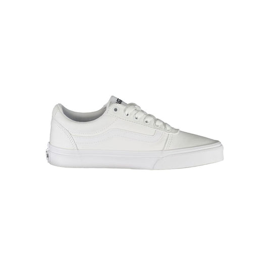 Sneakers by Vans for women in polyester white presents a sumptuous silhouette as Women's Fashion Polyester Sneakers, expertly defined by a sumptuous fashion style for a sumptuous, high-fashion look.