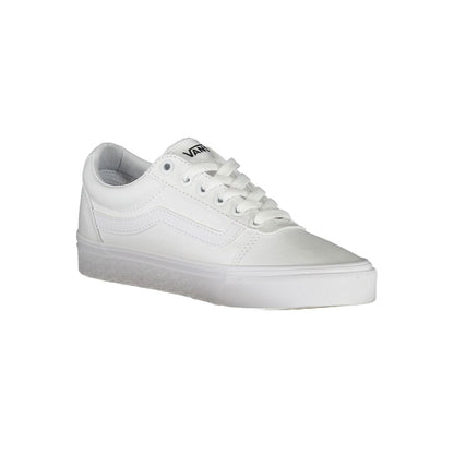 Sneakers by Vans for women in polyester white presents a sumptuous silhouette from the Women's Fashion Polyester Sneakers collection, showcasing a sumptuous fashion style for an elevated aesthetic.