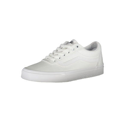 Sneakers by Vans for women in polyester white presents a sumptuous silhouette as Women's Fashion Polyester Sneakers, expertly defined by a sumptuous fashion style for a sumptuous, high-fashion look.