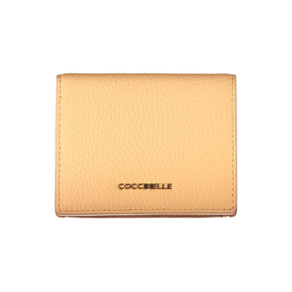 Wallet by Coccinelle for women in leather orange showcases a discerning silhouette, artfully capturing the essence of Leather Wallet with its functional coin-purse.