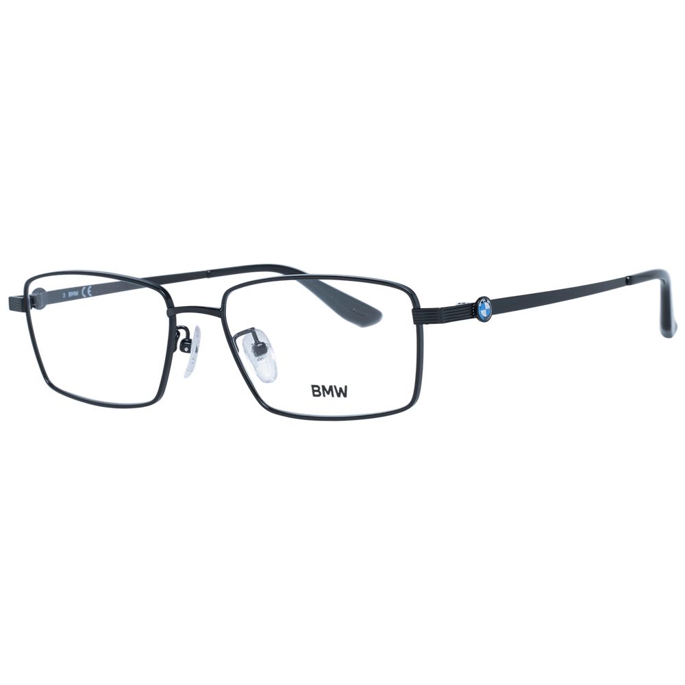 Eyeglasses Frames by BMW for men in titanium black showcases a reflective silhouette, artfully incorporating a sophisticated black coloured frame with a distinct full-frame frame design.