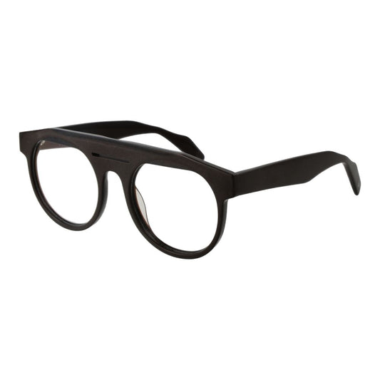 Eyeglasses Frames by Yohji Yamamoto for men in plastic and brown showcases a refined silhouette, detailed with a brown coloured frame finish and a sophisticated full-frame frame design.