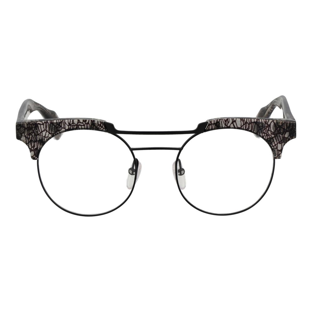 Yohji Yamamoto Women's Full-Rim Panto Plastic Eyeglasses Frames - Black