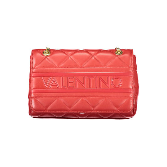 Shoulder Handbag by Mario Valentino for women in polyethylene red features a ornamental silhouette, showcasing a secure zipper & button, ample internal-pockets, and ornamental shoulder-strap & handle for a sophisticated look.