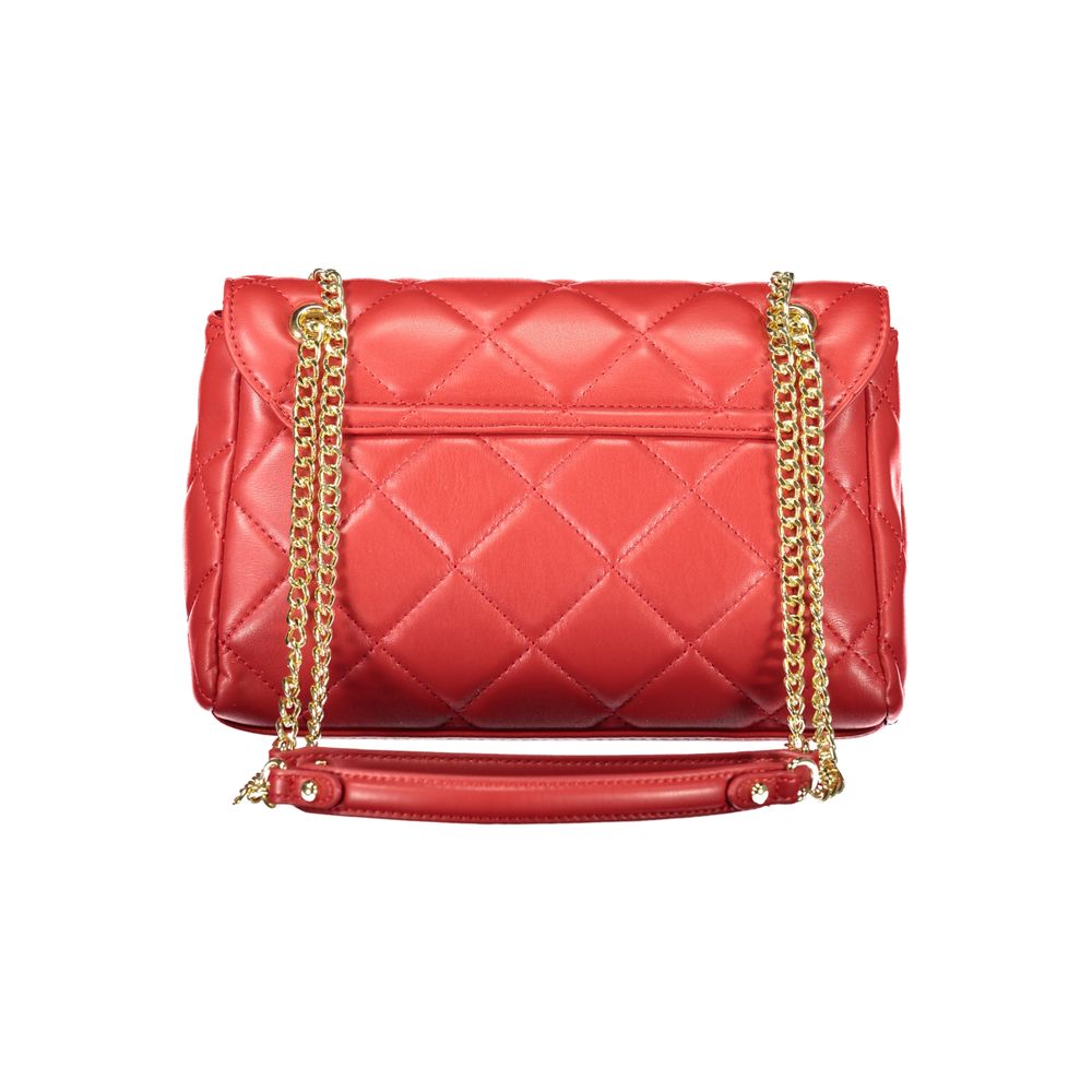 Shoulder Handbag by Mario Valentino for women in polyethylene red features a exquisite silhouette, showcasing a secure zipper & button and exquisite internal-pockets with versatile shoulder-strap & handle for a exquisite finish.