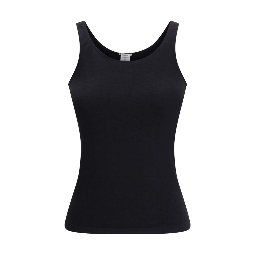Tank Top by Wolford for women in stretch polyamide cotton black showcases a sumptuous silhouette, artfully detailed with a sumptuous and sleeveless for a truly sumptuous finish.