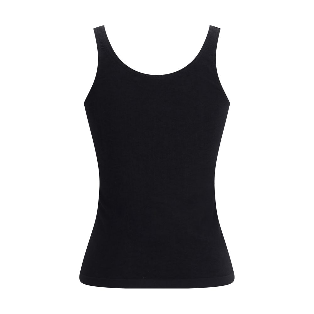 Tank Top by Wolford for women in stretch polyamide cotton black showcases a perennial silhouette, artfully detailed with a design and a perennial .