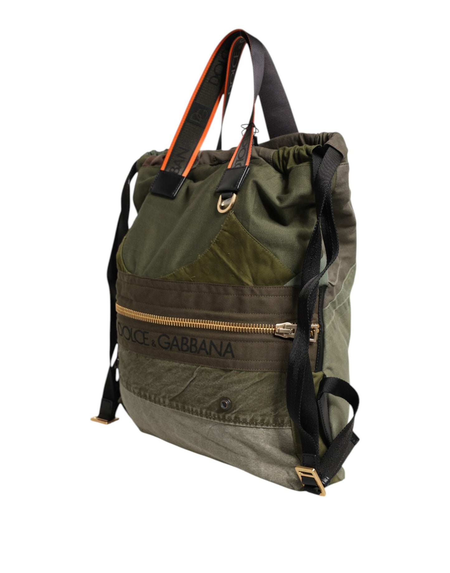 Backpack by Dolce & Gabbana for men in calfskin & ostrich leather green & signature presents a stately Calfskin Ostrich Leather Backpack design, showcasing a secure zipper with ample cardholder & coin-purse and versatile backpack-strap for a stately finish.