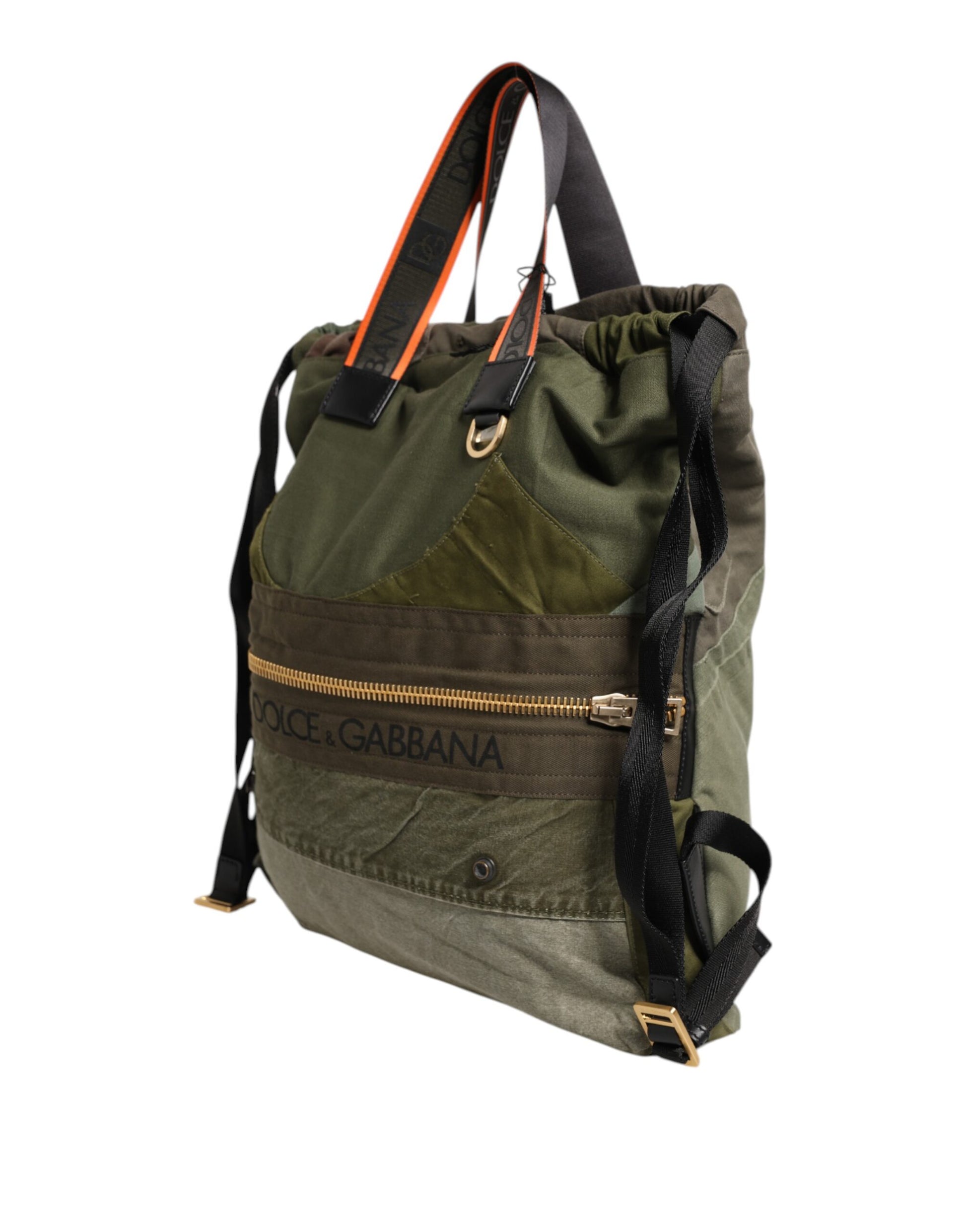 Backpack by Dolce & Gabbana for men in calfskin & ostrich leather green & signature presents a stately Calfskin Ostrich Leather Backpack design, showcasing a secure zipper with ample cardholder & coin-purse and versatile backpack-strap for a stately finish.