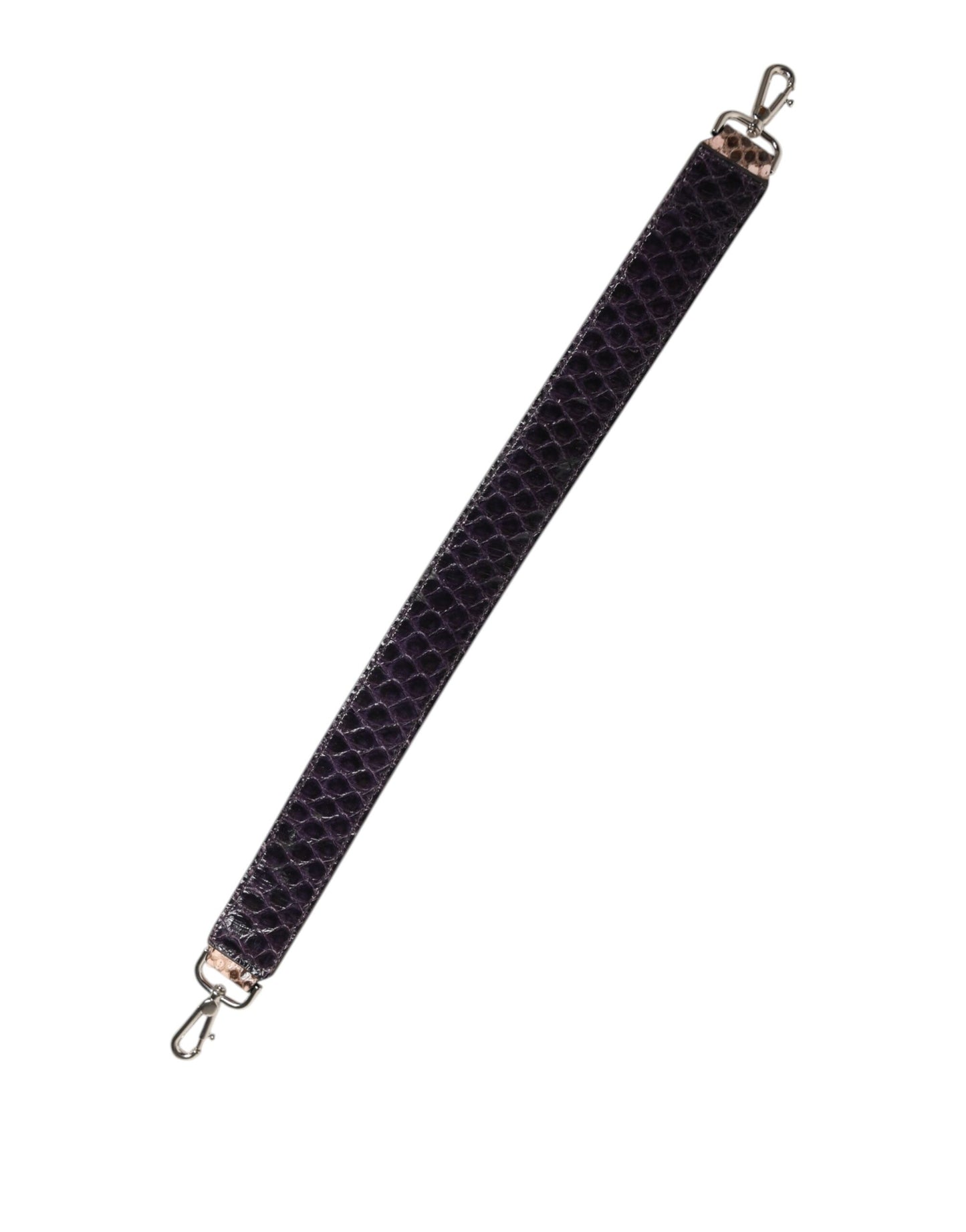 Shoulder Strap by Dolce & Gabbana for women in python leather brown & silver features an stylish design, beautifully completing the signature look of the Python Leather Shoulder Strap.