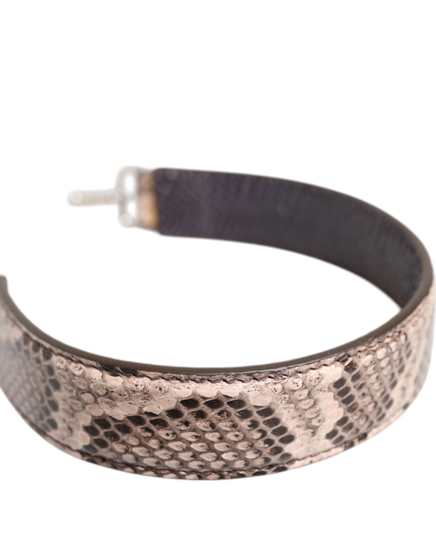 Shoulder Strap from Dolce & Gabbana for women in python leather beige, brown & silver features an on trend design from the Python Leather Shoulder Strap collection, highlighting a premium look.
