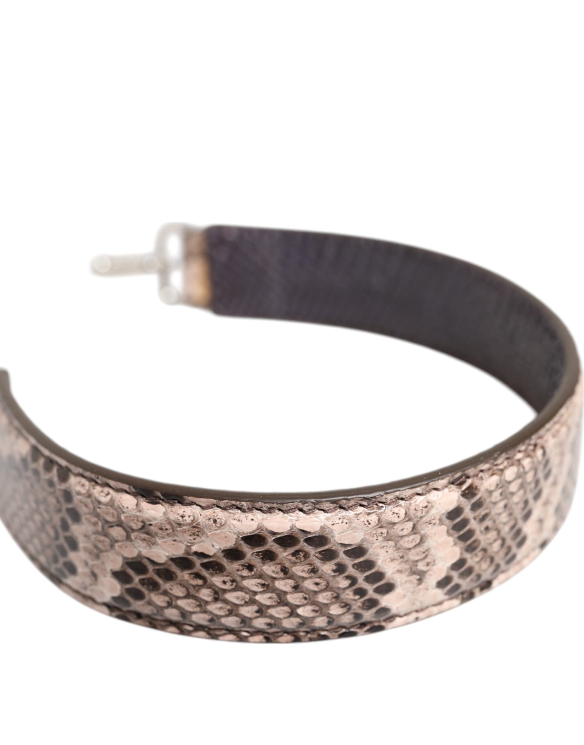 Shoulder Strap from Dolce & Gabbana for women in python leather beige, brown & silver features an on trend design from the Python Leather Shoulder Strap collection, highlighting a premium look.