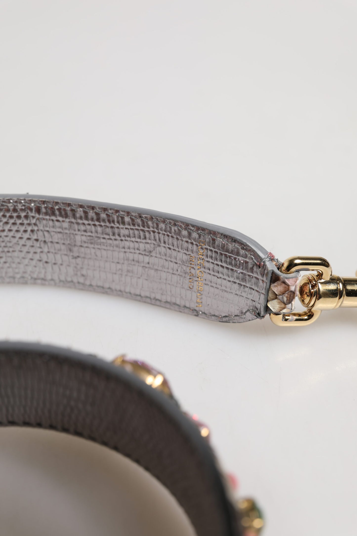 Shoulder Strap by Dolce & Gabbana for women in python leather gold & multicolor showcases a enviable design, perfect for elevating any ensemble as part of the Python Leather Shoulder Strap collection.