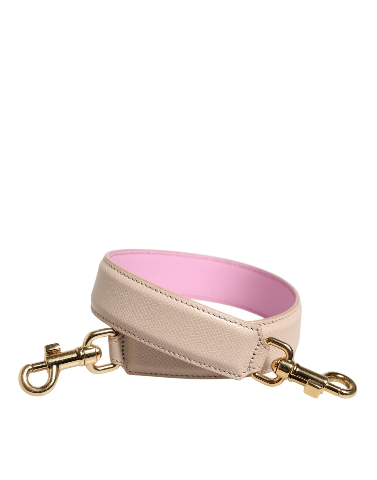 Shoulder Strap from Dolce & Gabbana for women in leather & metal beige, gold & pink features an on trend design from the Leather Metal Shoulder Strap collection, highlighting a premium look.