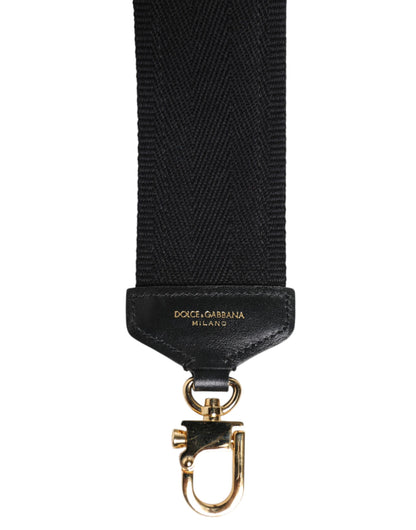 Shoulder Strap by Dolce & Gabbana for women in calf leather & cotton black, multicolor & print features a chic design, presenting a refined view of the Calf Leather Cotton Shoulder Strap with a chic finish.