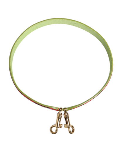 Shoulder Strap from Dolce & Gabbana for women in calf & python leather gold, green & red features an on trend design from the Calf Python Leather Shoulder Strap collection, highlighting a premium look.