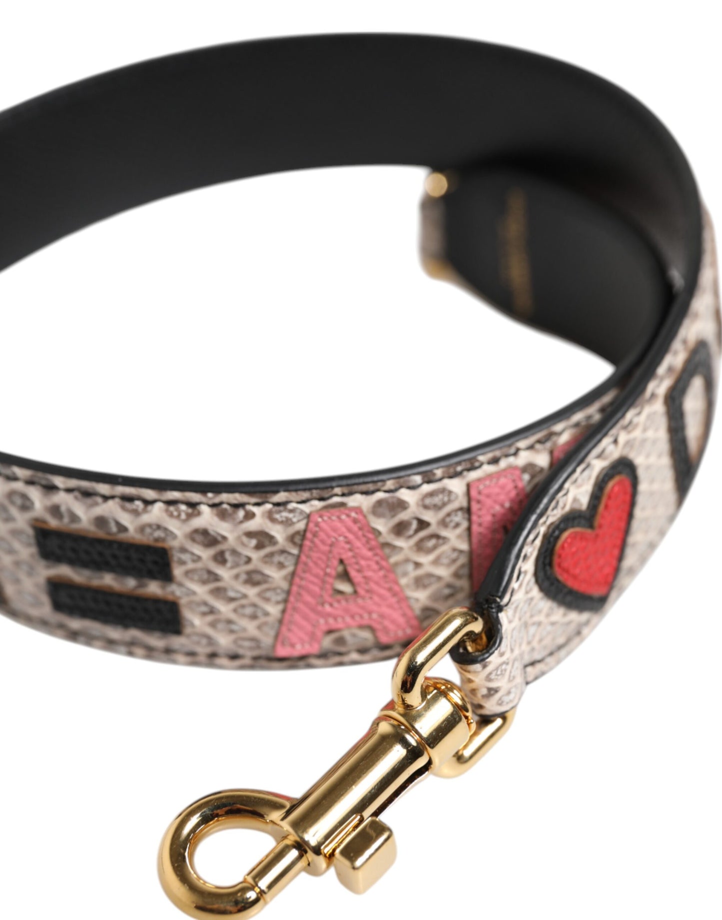 Shoulder Strap from Dolce & Gabbana for women in ayers calf leather gold & multicolor features an on trend design from the Ayers Calf Leather Shoulder Strap collection, highlighting a premium look.