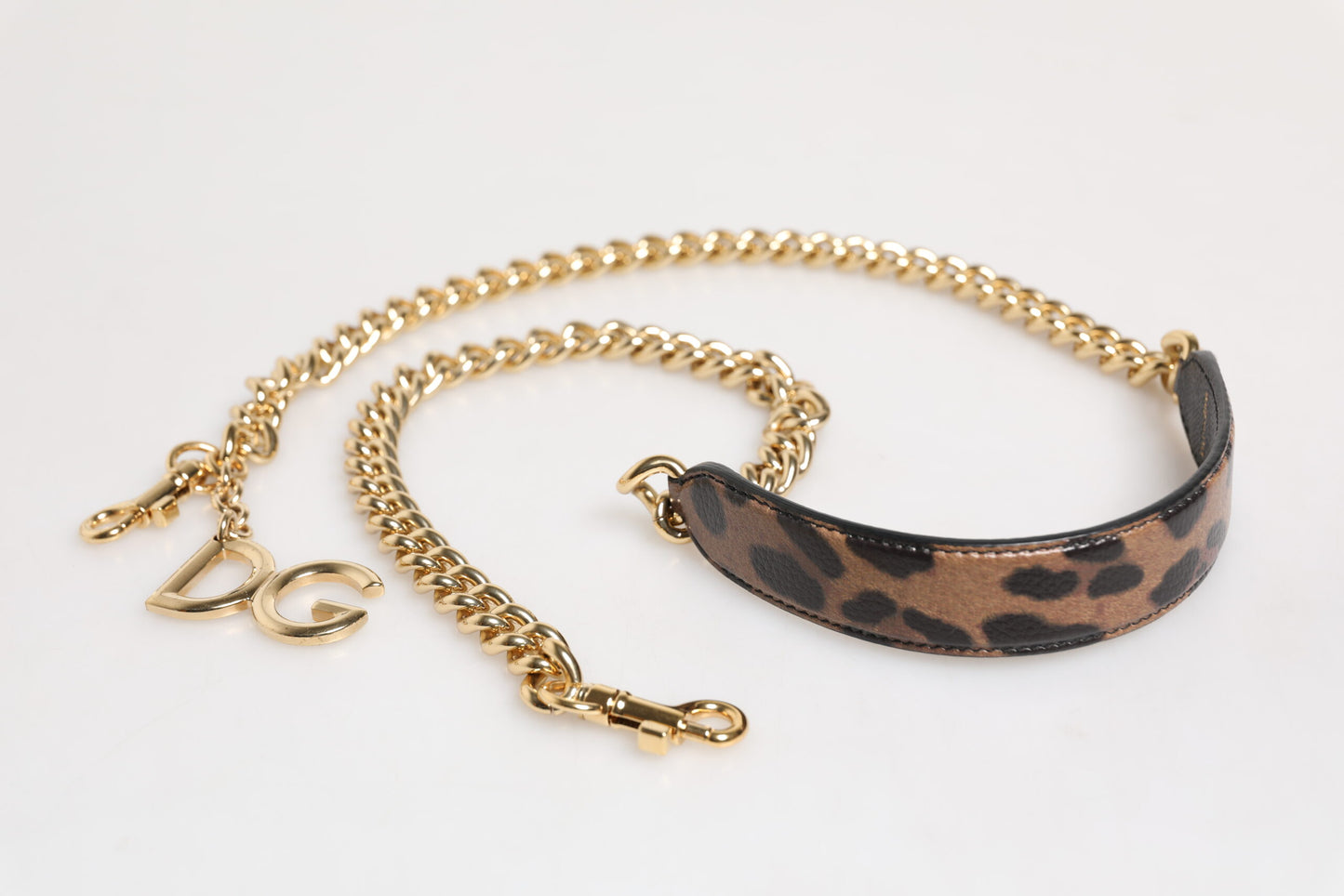 Shoulder Strap from Dolce & Gabbana for women in brass & calf leather brown & gold features an on trend design from the Brass Calf Leather Shoulder Strap collection, highlighting a premium look.