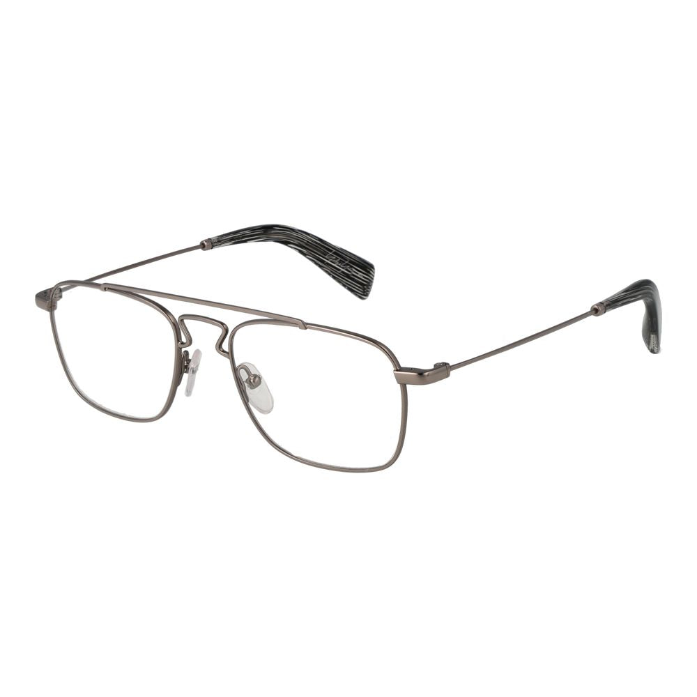 Eyeglasses Frames by Yohji Yamamoto for unisex in metal silver features an refined silhouette, showcasing the refined silver coloured frame and sophisticated full-frame frame design.