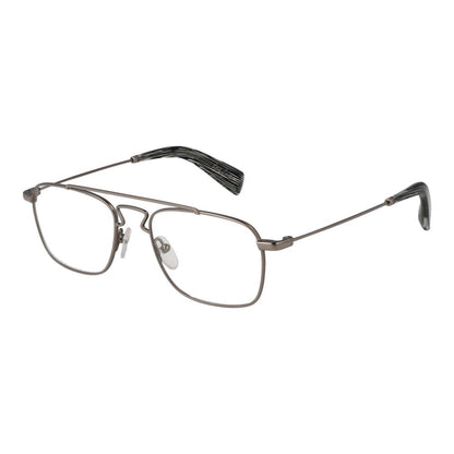 Eyeglasses Frames by Yohji Yamamoto for unisex in metal silver features an refined silhouette, showcasing the refined silver coloured frame and sophisticated full-frame frame design.