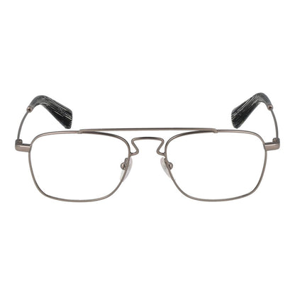 Eyeglasses Frames by Yohji Yamamoto for unisex in metal silver showcases a reflective silhouette, artfully incorporating a sophisticated silver coloured frame with a distinct full-frame frame design.