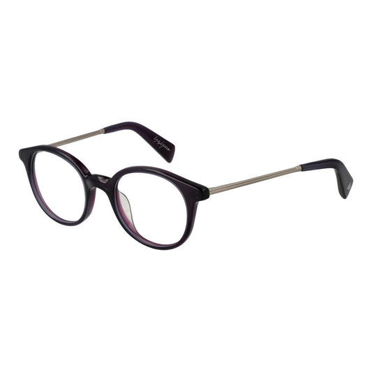 Eyeglasses Frames by Yohji Yamamoto for men in metal purple features a refined silhouette, showcasing a refined purple coloured frame and full-frame frame design for a sophisticated, premium look.