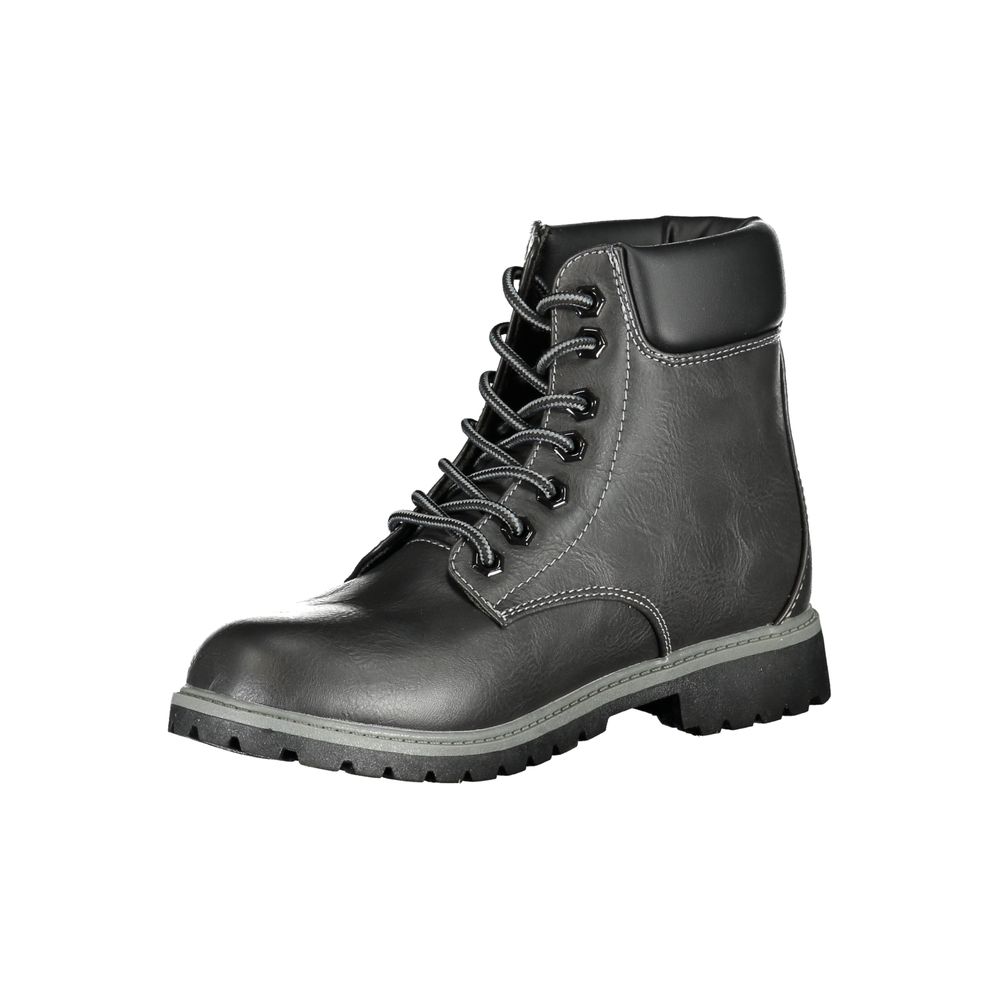 Boots by Fila for women in polyester black features an dynamic silhouette, showcasing the dynamic Women's Polyester Boots design with its distinctive and elegant .