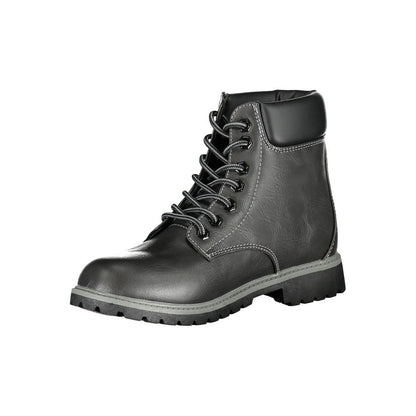Boots by Fila for women in polyester black features an dynamic silhouette, showcasing the dynamic Women's Polyester Boots design with its distinctive and elegant .