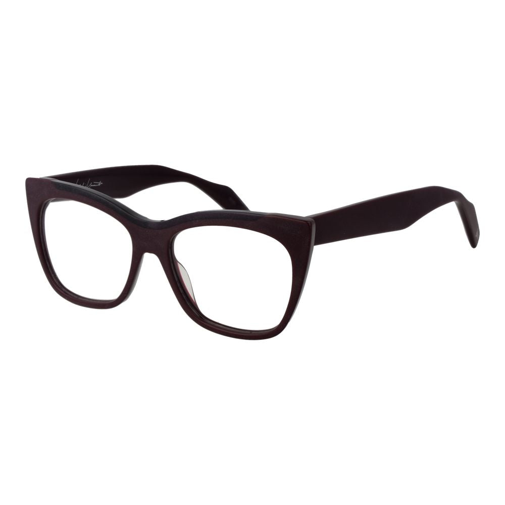 Eyeglasses Frames by Yohji Yamamoto for unisex in acetate and purple showcases a refined silhouette, detailed with a purple coloured frame finish and a sophisticated full-frame frame design.