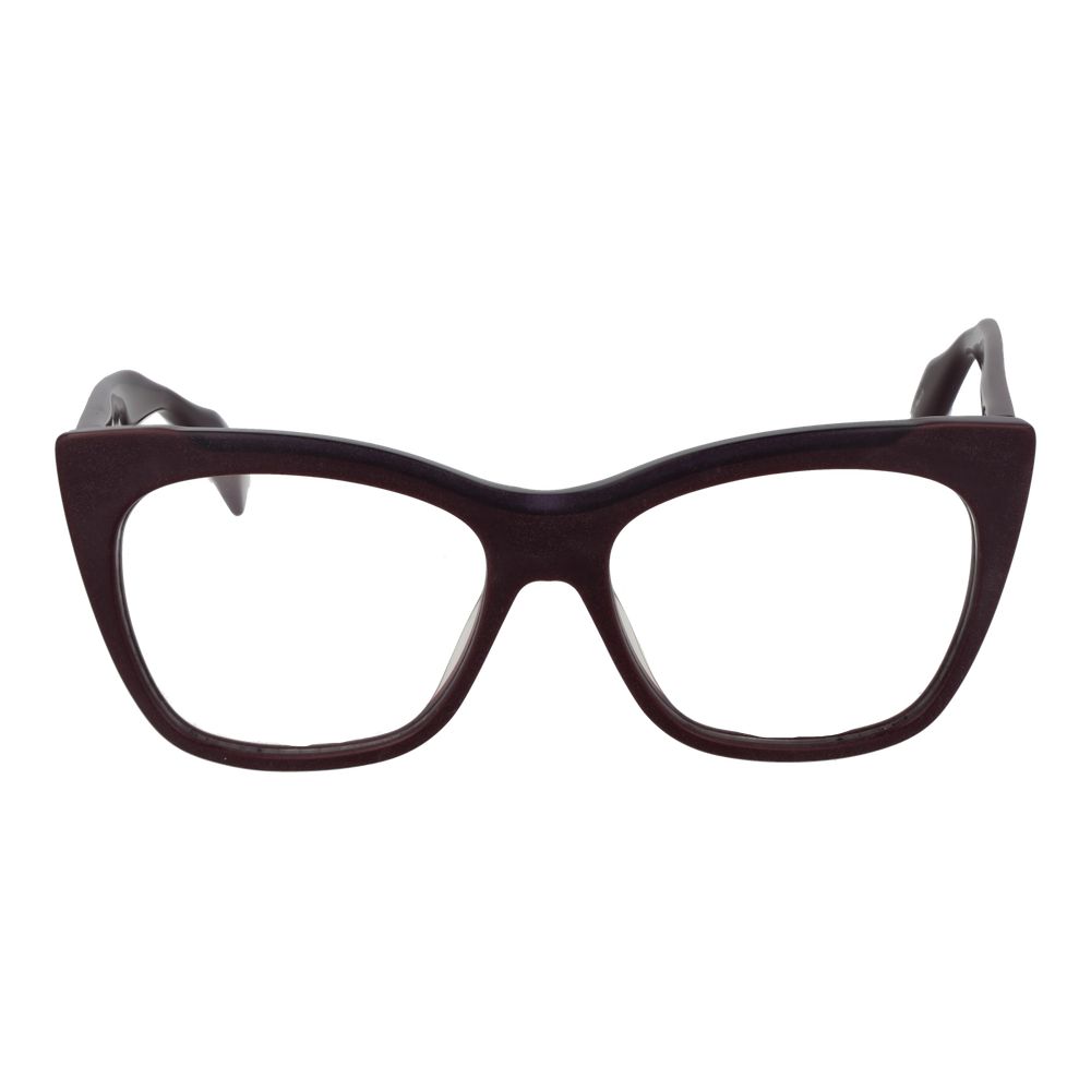 Eyeglasses Frames by Yohji Yamamoto for unisex in acetate purple features a refined silhouette, showcasing a refined purple coloured frame and full-frame frame design for a sophisticated, premium look.