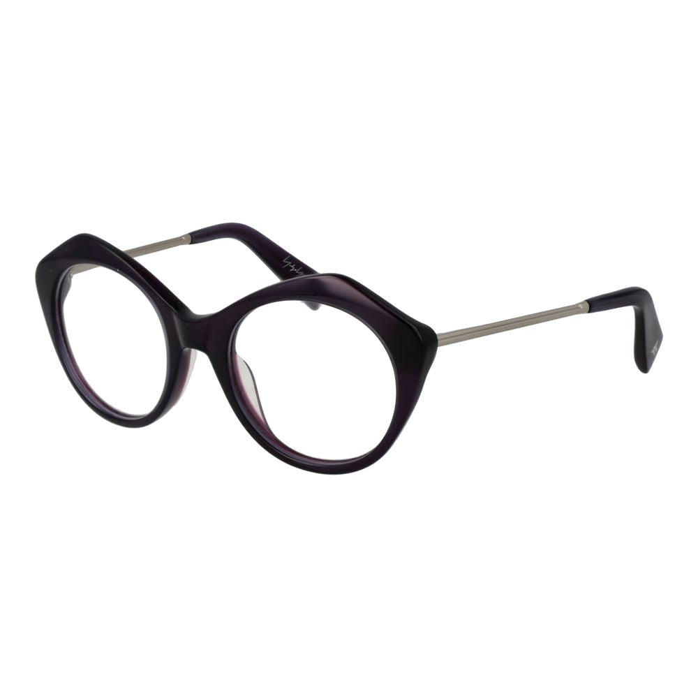 Eyeglasses Frames by Yohji Yamamoto for women in metal purple features an refined silhouette, showcasing a sophisticated purple coloured frame and refined full-frame frame design for a refined look.