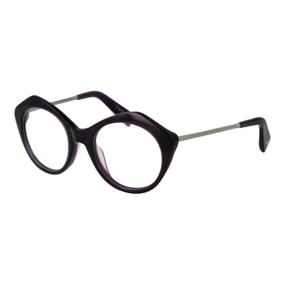 Eyeglasses Frames by Yohji Yamamoto for women in metal purple features an refined silhouette, showcasing a sophisticated purple coloured frame and refined full-frame frame design for a refined look.