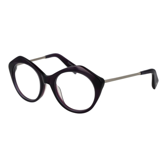 Eyeglasses Frames by Yohji Yamamoto for women in metal purple features an refined silhouette, showcasing a sophisticated purple coloured frame and refined full-frame frame design for a refined look.