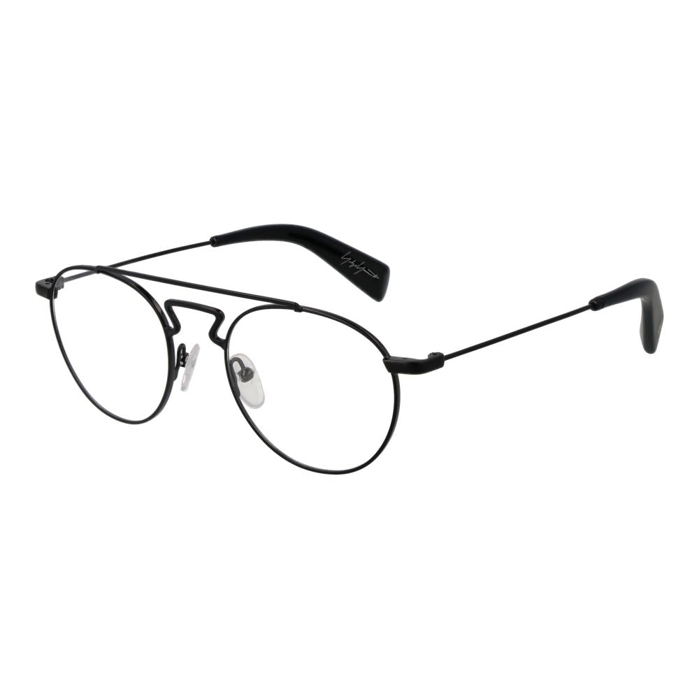Eyeglasses Frames by Yohji Yamamoto for men in metal black features an refined silhouette, showcasing the refined black coloured frame and sophisticated full-frame frame design.