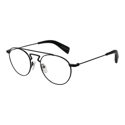 Eyeglasses Frames by Yohji Yamamoto for men in metal black features an refined silhouette, showcasing the refined black coloured frame and sophisticated full-frame frame design.