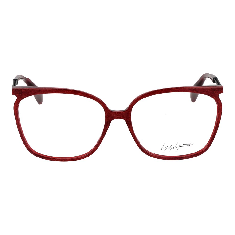 Eyeglasses Frames by Yohji Yamamoto for women in metal red features a refined silhouette, showcasing a refined red coloured frame and full-frame frame design for a sophisticated, premium look.