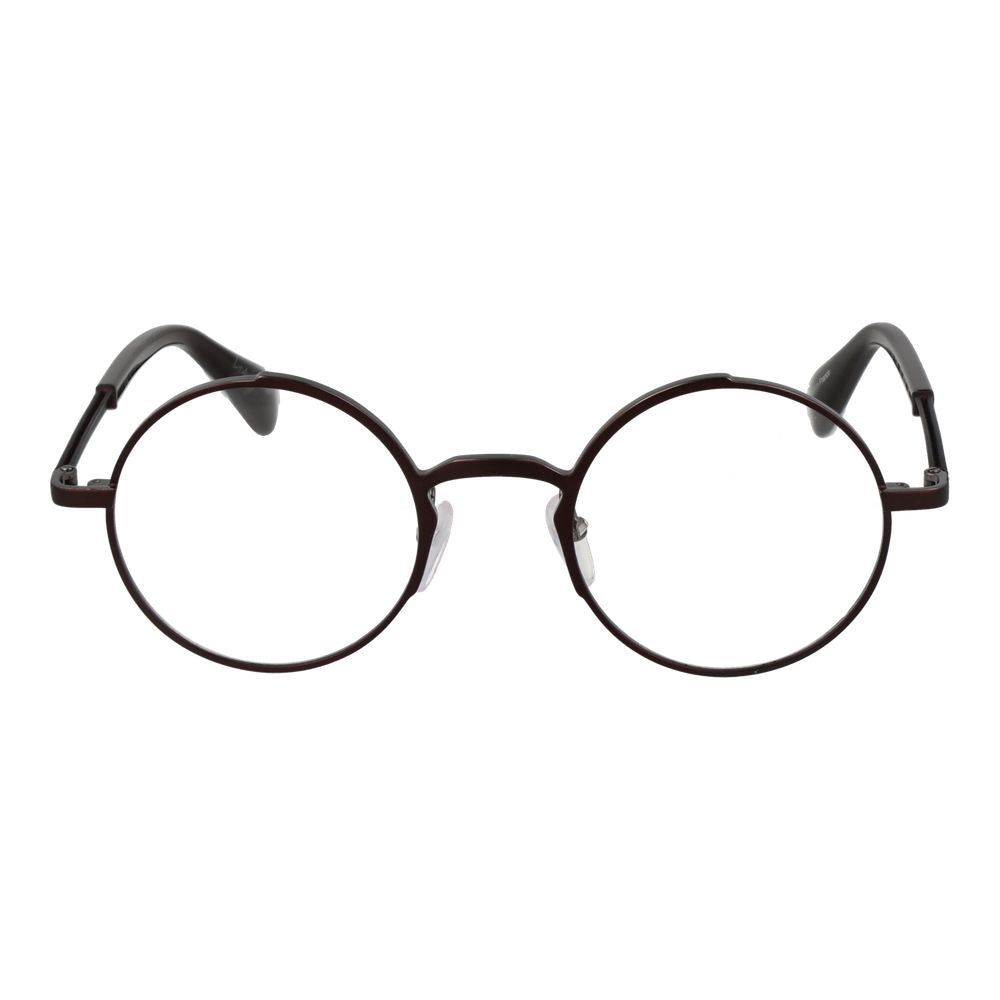 Eyeglasses Frames by Yohji Yamamoto for men in metal bronze features an refined silhouette, showcasing a sophisticated bronze coloured frame and refined full-frame frame design for a refined look.