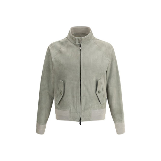 Overcoat by Salvatore Santoro for men in bos taurus calf suede leather gray showcases a enveloping silhouette, detailed with distinctive pockets and a enveloping high-collar neckline.