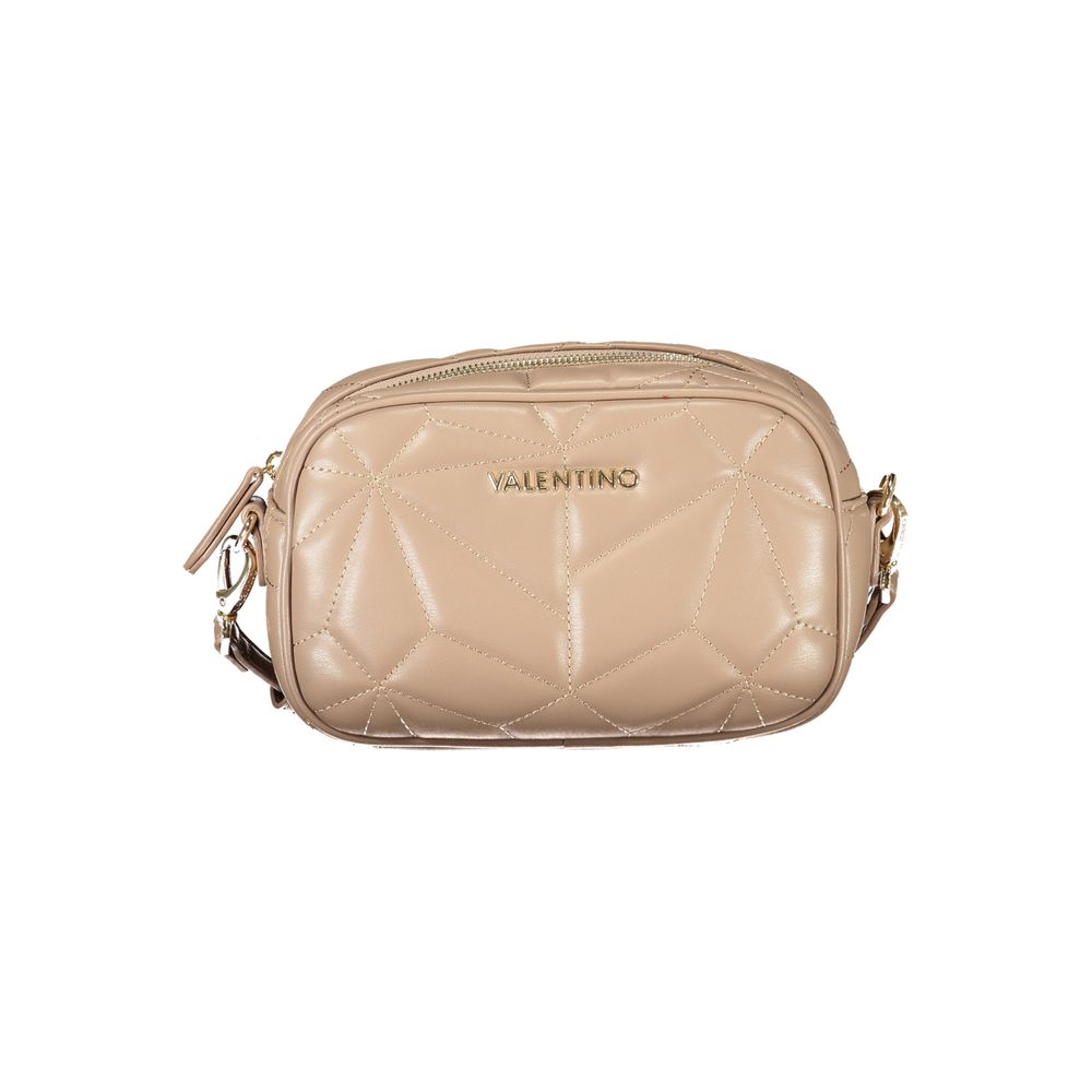 Shoulder Handbag by Mario Valentino for women in polyethylene brown features a signature silhouette, showcasing a secure zipper and signature internal-pockets with versatile shoulder-strap & adjustable-strap for a sophisticated look.