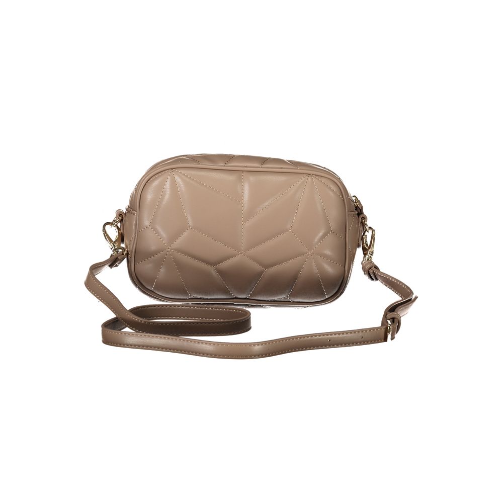 Shoulder Handbag by Mario Valentino for women in polyethylene brown presents a ornamental silhouette, showcasing a secure zipper, ample internal-pockets, and versatile shoulder-strap & adjustable-strap for a ornamental finish.