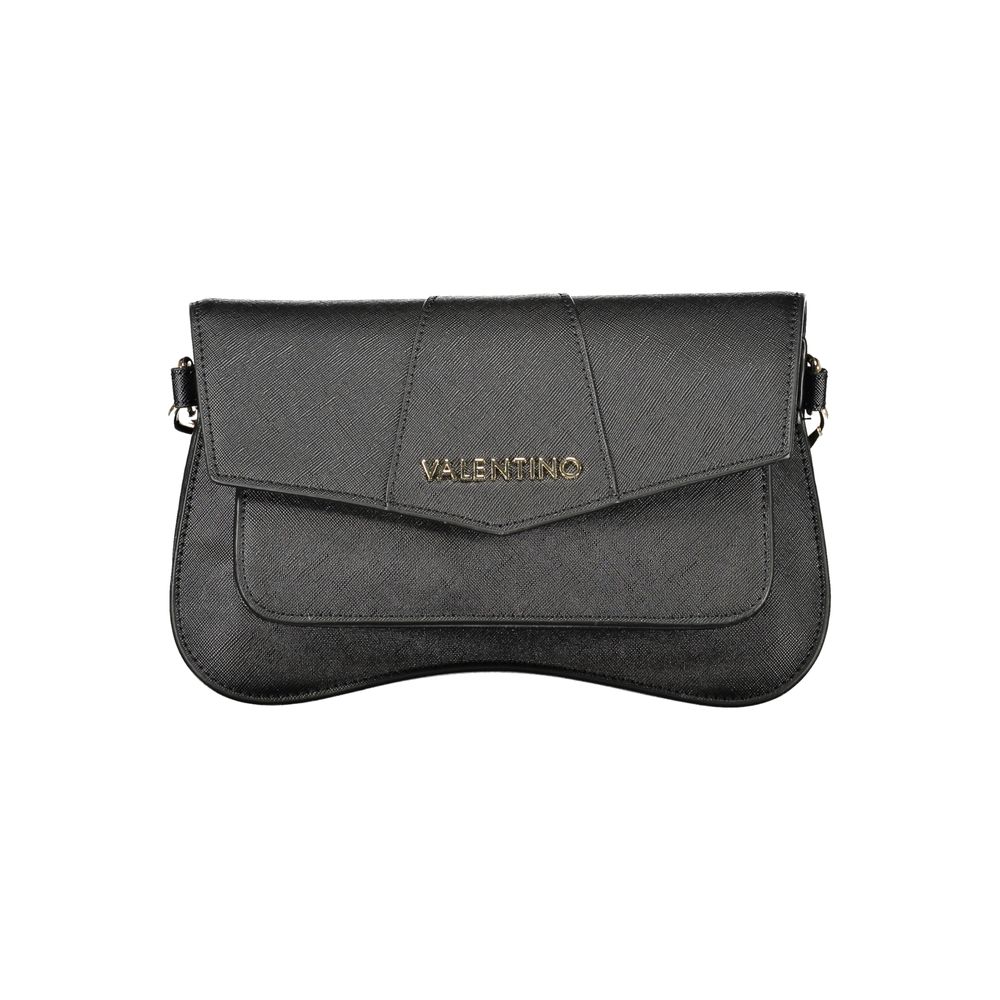 Handbag by Mario Valentino for women in polyethylene black features a refined silhouette, showcasing a secure snap, organized internal-pockets, and versatile adjustable-strap & handle for a refined finish.