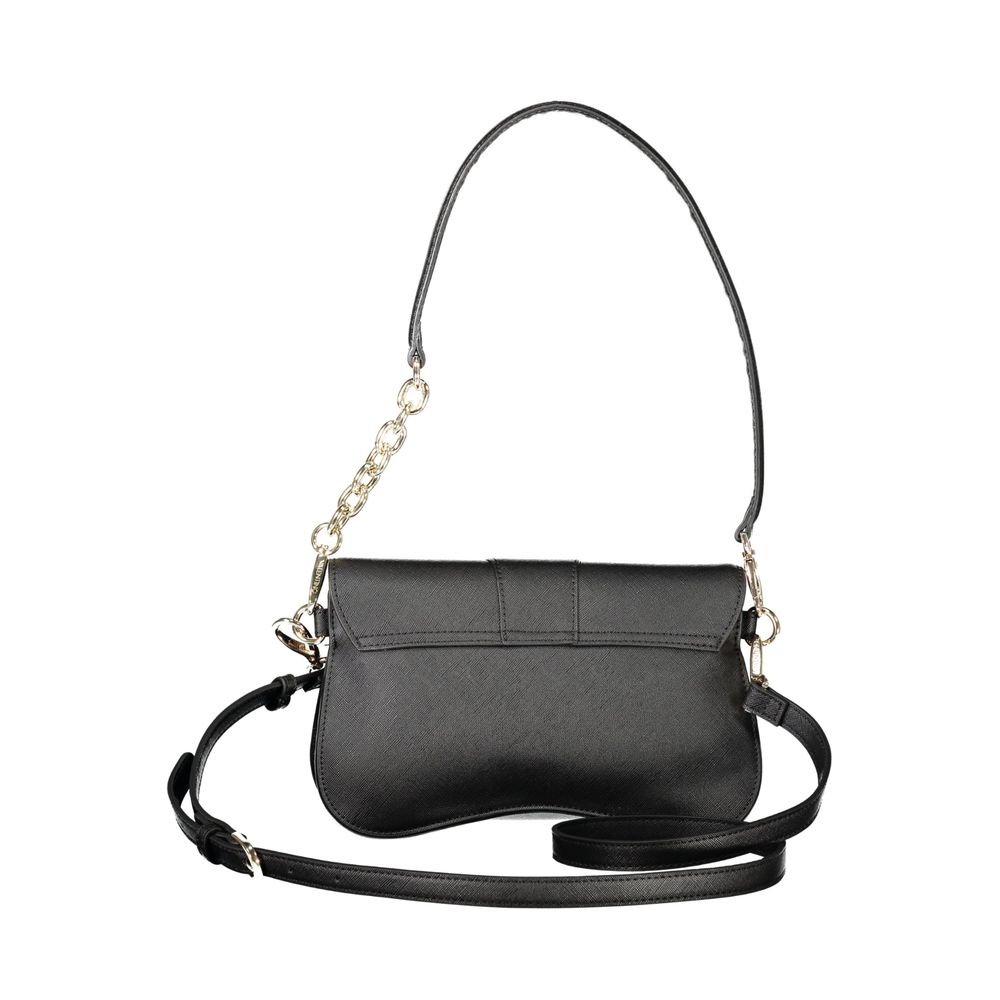 Handbag by Mario Valentino for women in polyethylene black features a exquisite silhouette, showcasing a secure snap and exquisite internal-pockets with versatile adjustable-strap & handle for a exquisite finish.