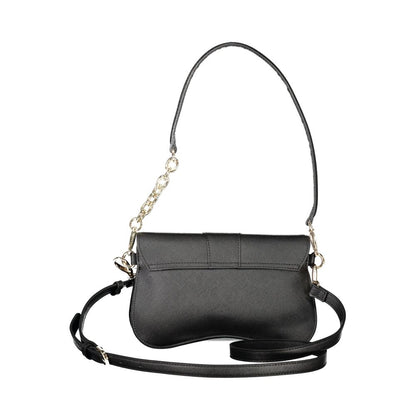 Handbag by Mario Valentino for women in polyethylene black features a exquisite silhouette, showcasing a secure snap and exquisite internal-pockets with versatile adjustable-strap & handle for a exquisite finish.