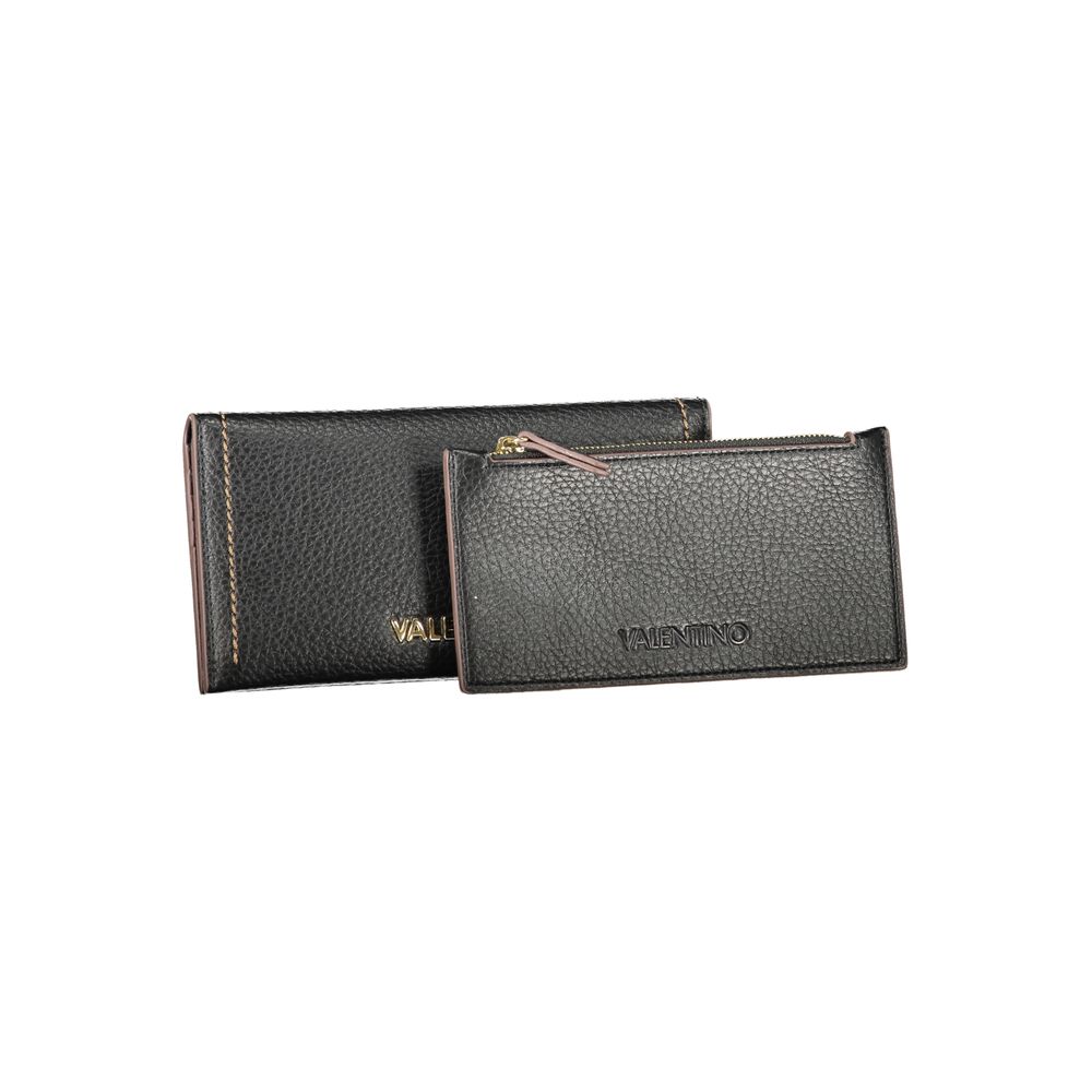 Cardholder Wallet by Mario Valentino for women in polyethylene black presents a refined silhouette, artfully capturing the essence of the Polyethylene Cardholder Wallet design with sophisticated card-organization coin-purse for a refined look.