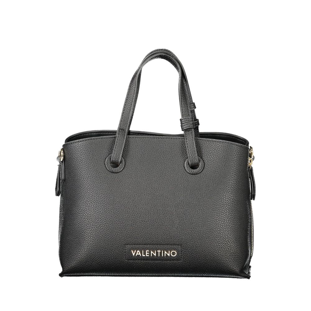Evening Handbag by Mario Valentino for women in polyethylene black features a refined silhouette, showcasing a secure snap & zipper, organized built-in-compartments, and versatile shoulder-strap, handle & adjustable-strap for a refined finish.