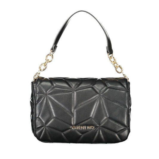 Shoulder Handbag by Mario Valentino for women in polyethylene black features a signature silhouette, showcasing a secure zipper & magnetic and signature internal-pockets with versatile shoulder-strap, adjustable-strap, detachable-strap & handle for a sophisticated look.