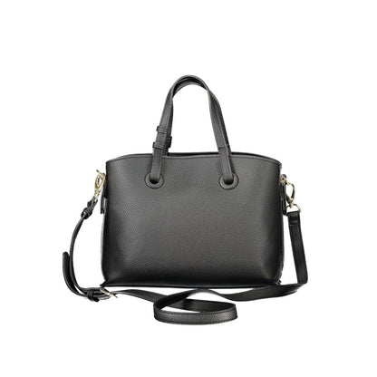 Evening Handbag by Mario Valentino for women in polyethylene black features a exquisite silhouette, showcasing a secure snap & zipper and exquisite built-in-compartments with versatile shoulder-strap, handle & adjustable-strap for a exquisite finish.