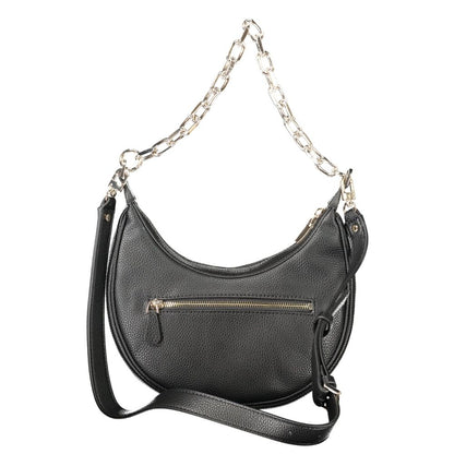 Handbag by Guess Jeans for women in polyethylene black & signature presents a ornamental silhouette, showcasing a secure zipper, ample built-in-compartments & cardholder, and versatile shoulder-strap, adjustable-strap, detachable-strap & handle for a ornamental finish.