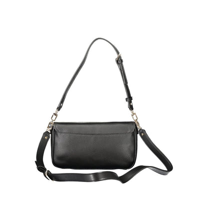 Handbag by Guess Jeans for women in polyethylene black features a ornamental silhouette, showcasing a secure zipper, ample internal-pockets & cardholder, and ornamental adjustable-strap & handle for a sophisticated look.