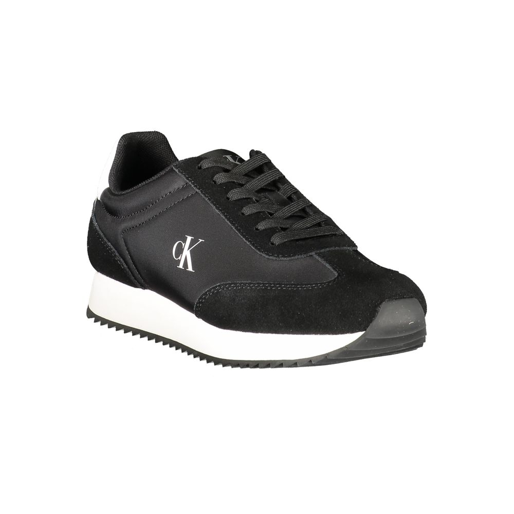 Sneakers by Calvin Klein for women in polyester polyethylene leather black features an sumptuous design from the Women's Fashion Polyester Polyethylene Leather Sneakers collection, highlighting a sumptuous fashion style for a premium, high-fashion look.